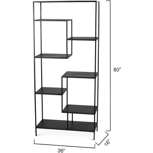 Element 80 X 36 X 16 inch Black Iron Etagere