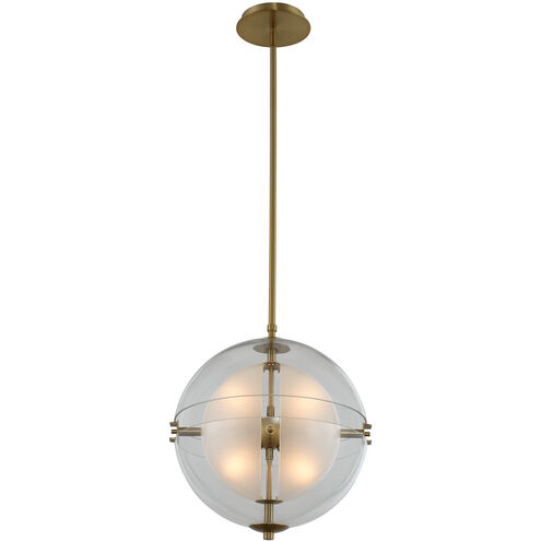 Sussex LED 14 inch Winter Brass Pendant Ceiling Light