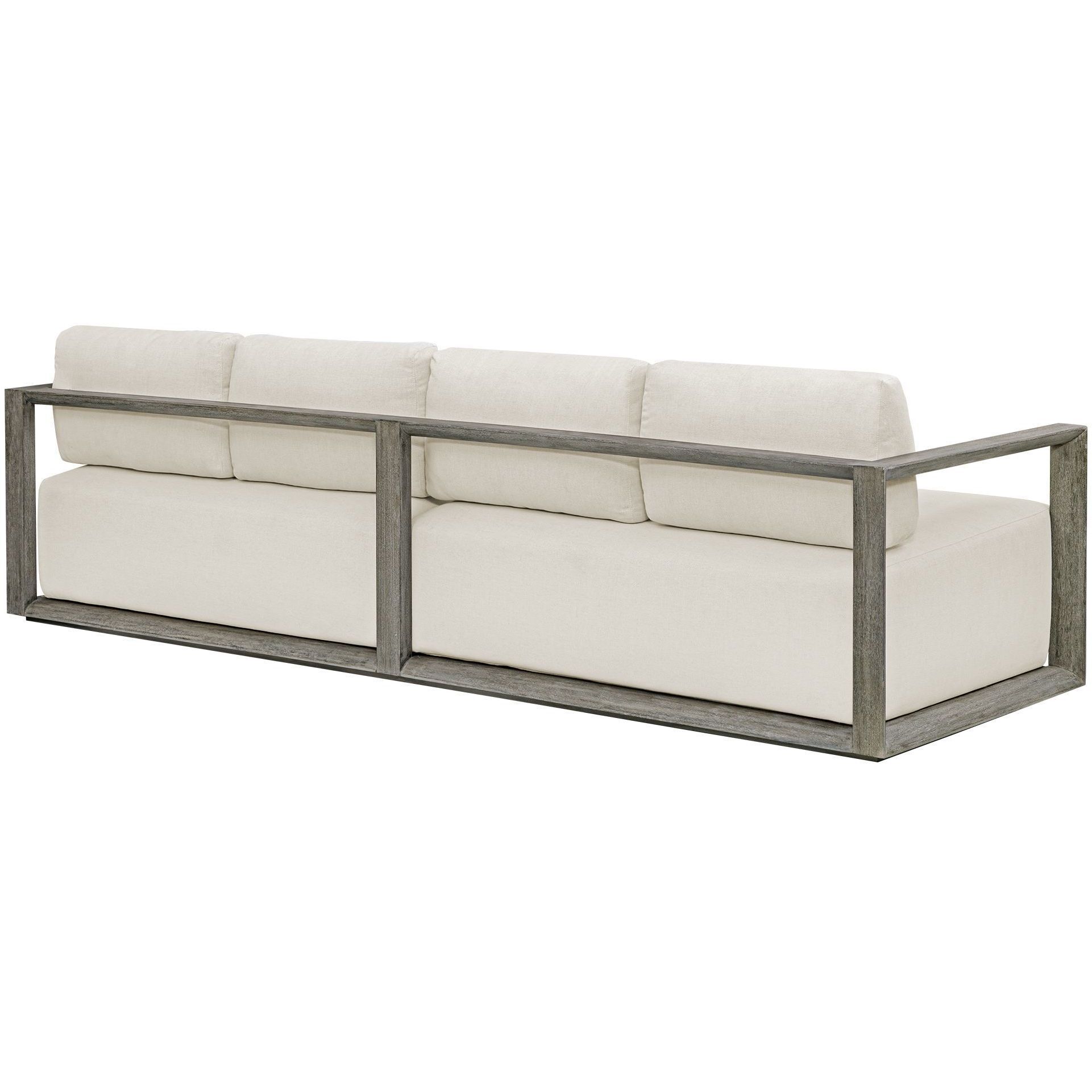 Remsen Weathered Gray and Oyster White Outdoor Sofa