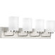 Merry 4 Light 30 inch Brushed Nickel Bath Vanity Light Wall Light