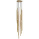 Filmore Ave. LED 24 inch Aged Brass Multi Port Pendant Ceiling Light