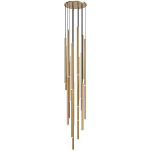 Filmore Ave. LED 24 inch Aged Brass Multi Port Pendant Ceiling Light