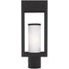 Bleecker 1 Light 17 inch Black Outdoor Post Top Lantern