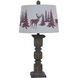 Hunt 29 inch 150 watt Resin Walnut Table Lamp Portable Light