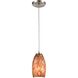 Nature's Collage 1 Light 5 inch Satin Nickel Mini Pendant Ceiling Light