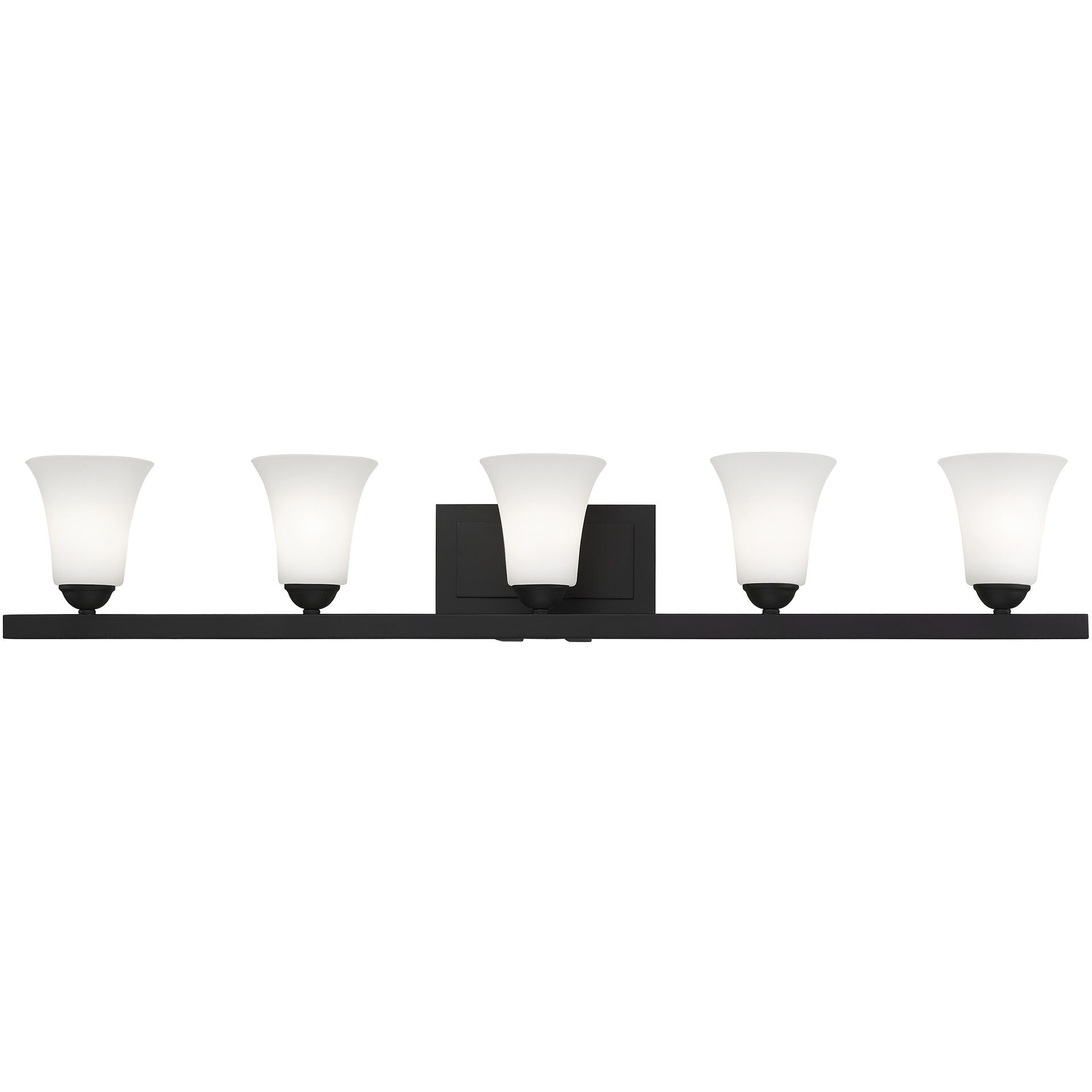 Ridgedale 5 Light 43 inch Black Bath Vanity Wall Light
