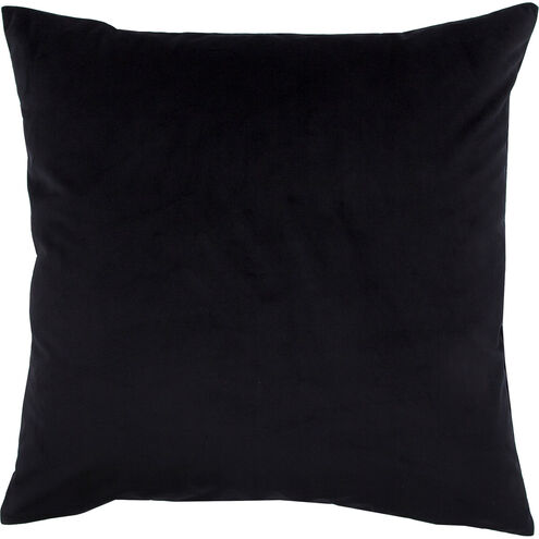 Midnight 20 inch Black Pillow
