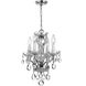 Traditional Crystal 4 Light 11 inch Polished Chrome Mini Chandelier Ceiling Light in Clear Spectra