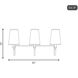 Cameron 3 Light 24 inch Matte Black Bathroom Vanity Light Wall Light, Essentials