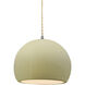 Radiance LED 7 inch Brushed Nickel and Vanilla Gloss Pendant Ceiling Light