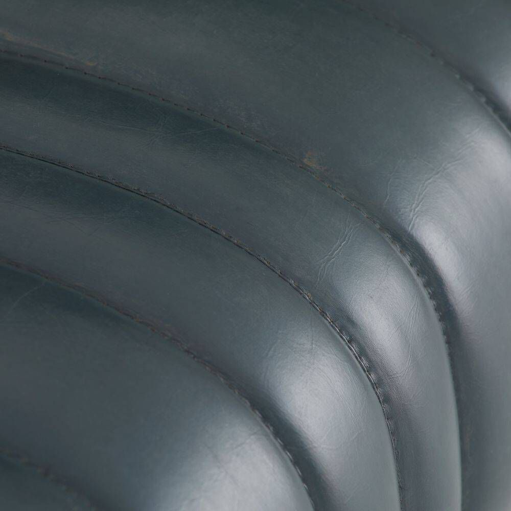 Hastings Distressed Storm Leather Bench