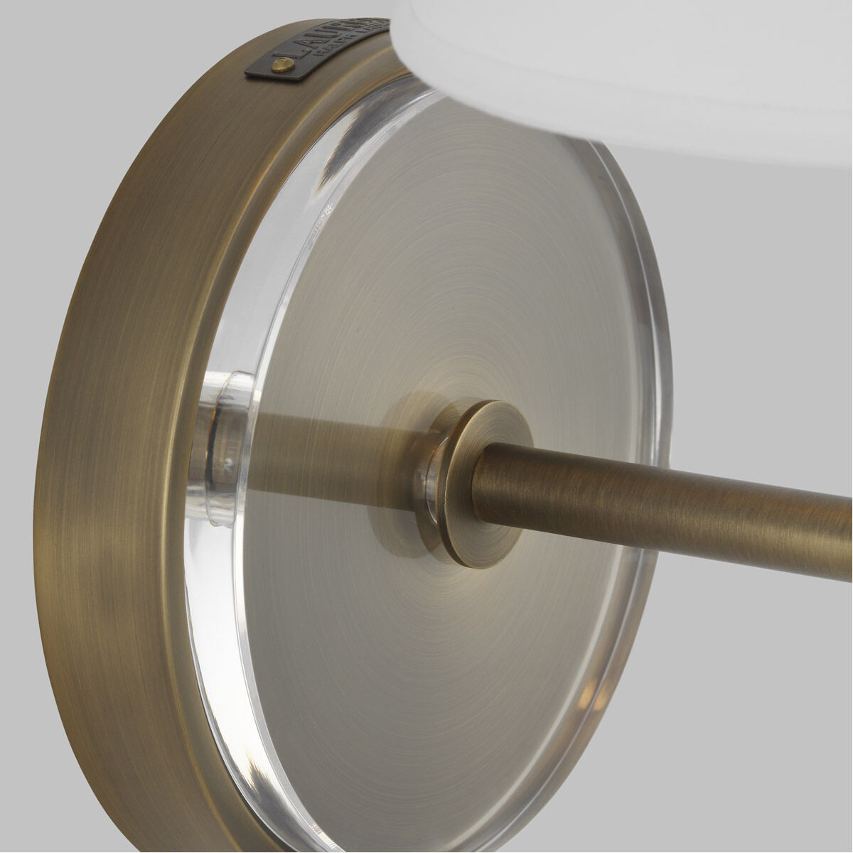 Robert 1 Light 8 inch Time Worn Brass / Clear Acrylic Vanity Light Wall Light