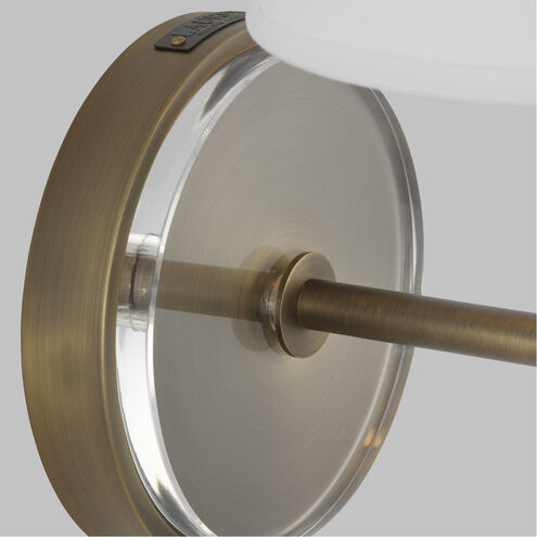 Robert 1 Light 8 inch Time Worn Brass / Clear Acrylic Vanity Light Wall Light