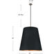 Calor Pendant Ceiling Light in Black Linen With Gold Parchment and Urban Bronze