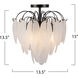 Alessia 4 Light 13.6 inch Black and White Semi Flush Mount Ceiling Light