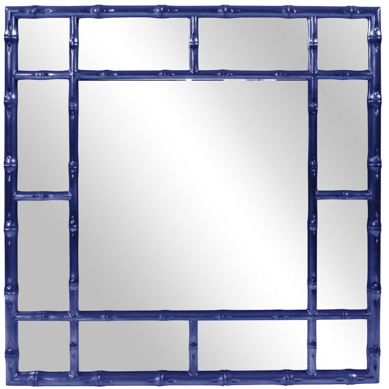 Bamboo 40 X 40 inch Navy Mirror