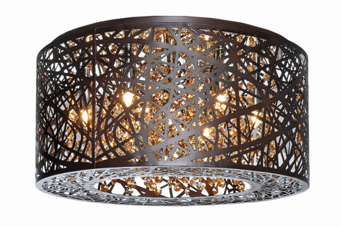Troy 7 Light 15.75 inch Bronze Flush Mount Ceiling Light