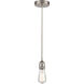 Edison LED 2.5 inch Satin Nickel Mini Pendant Ceiling Light
