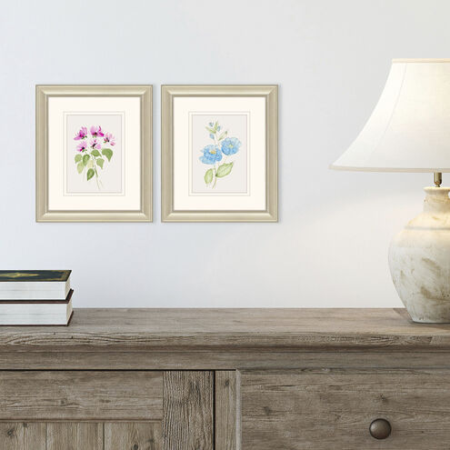 Cheerful Blue and Green and Pink Framed Art