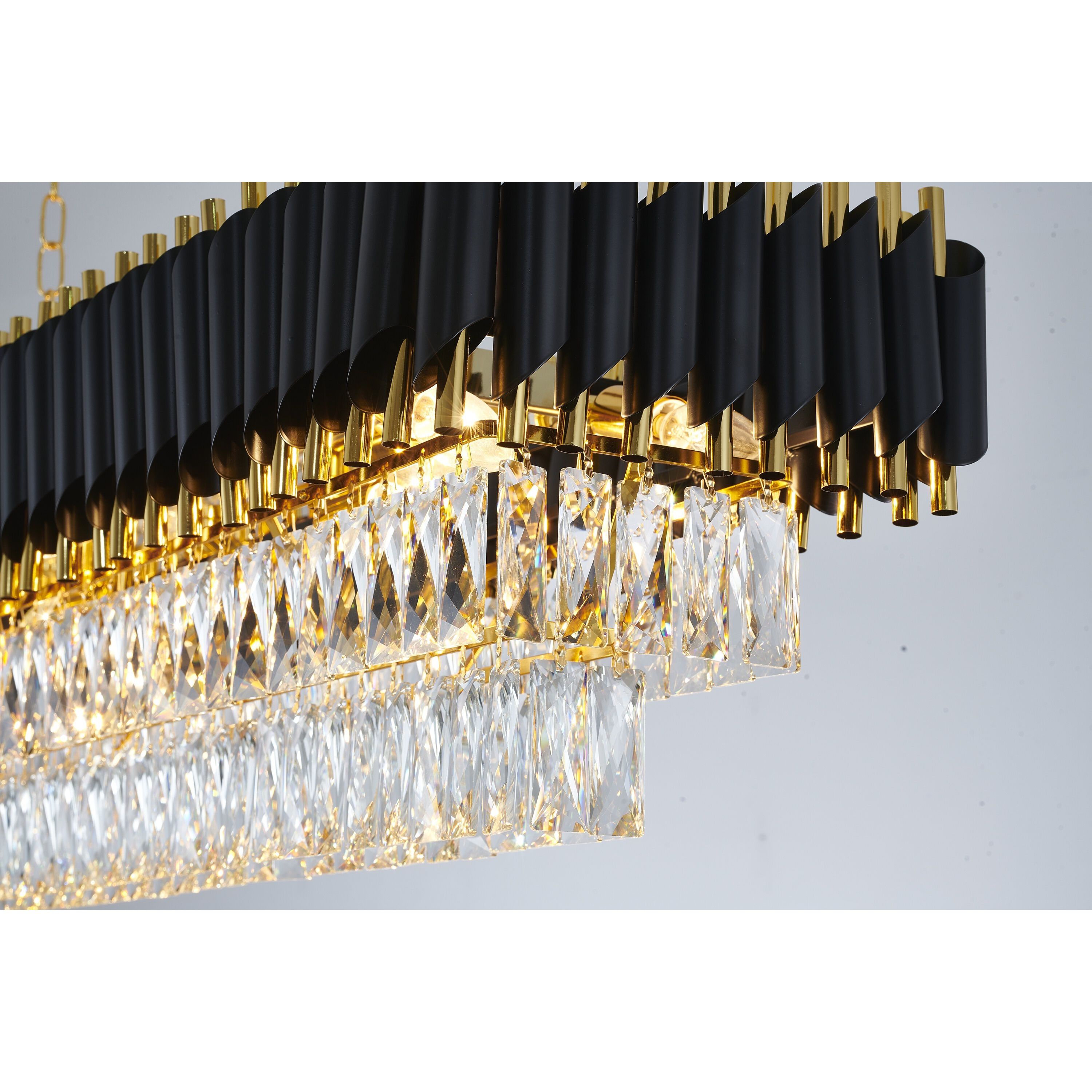Canada LED 12 inch Black and Gold Chandelier Ceiling Light