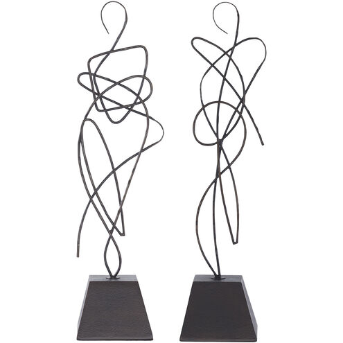 Arabesque 19 X 4 inch Sculptures, Set of 2