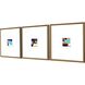 Abstract Collection Antique Gold Wood With Embossed Weave Pattern Framed Art