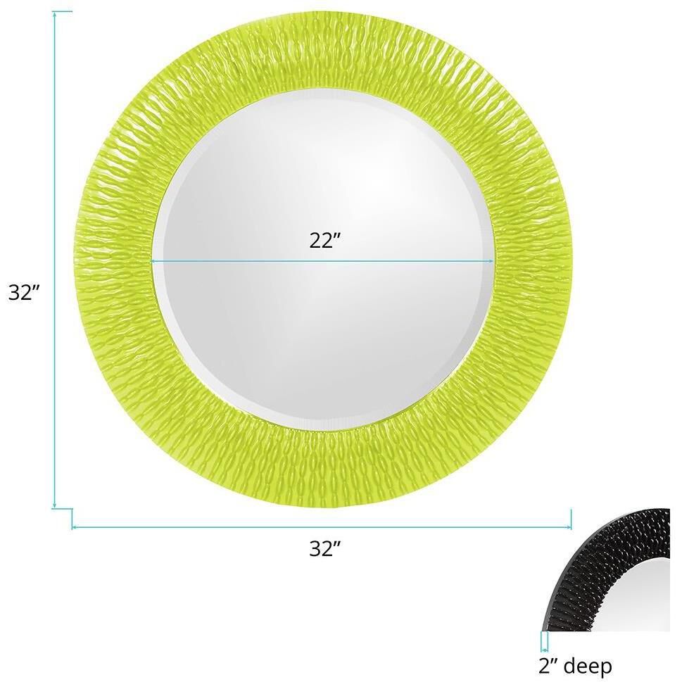 Bergman 32 X 32 inch Glossy Green Wall Mirror