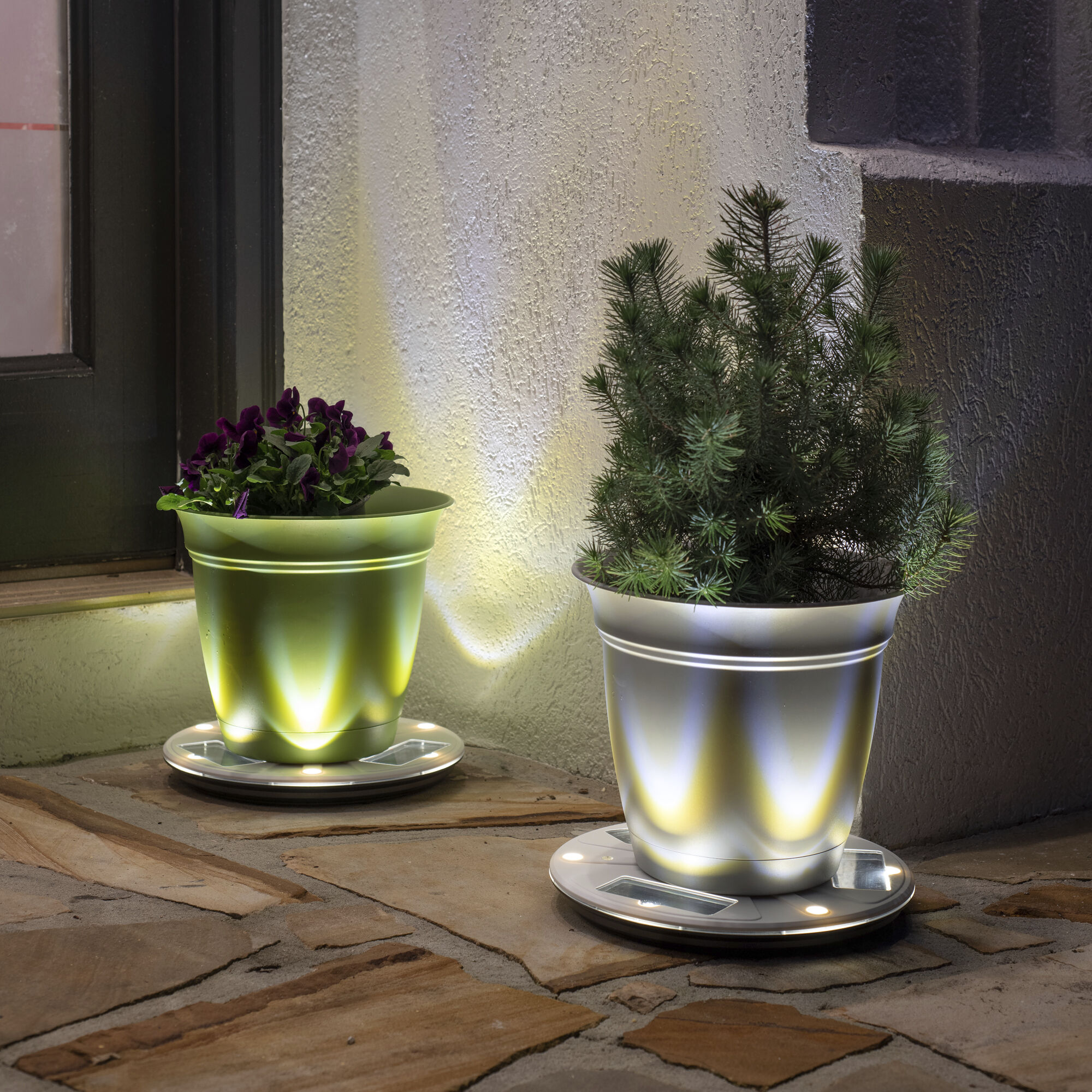 Solar planter lights clearance
