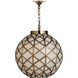 Polyhedron 1 Light 20.5 inch Antique Brass Pendant Ceiling Light, Medium