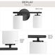 Replay 2 Light 13 inch Black Bath Vanity Wall Light