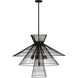 Alito 8 Light 35 inch Matte Black Chandelier Ceiling Light