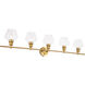 Gene 5 Light 47 inch Brass Wall sconce Wall Light
