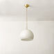 Etna 1 Light 13.5 inch Aged Brass/Soft Cream Pendant Ceiling Light