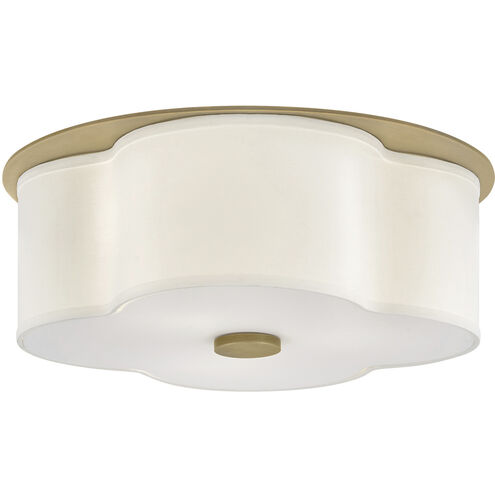 Delaney 3 Light 20 inch Heritage Brass Flush Mount Ceiling Light