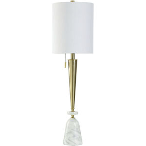 Cameron 34.25 inch 100.00 watt Gold and Marble Table Lamp Portable Light