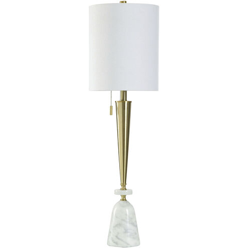 Cameron 34.25 inch 100.00 watt Gold and Marble Table Lamp Portable Light