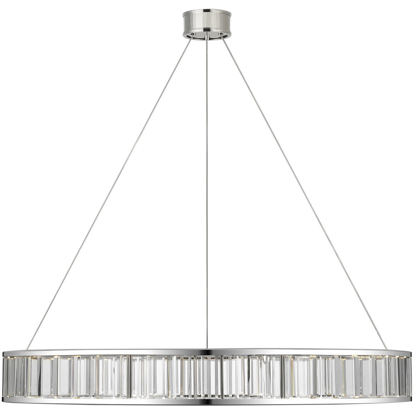 Chapman & Myers Iterna LED 40 inch Polished Nickel Ring Chandelier Ceiling Light