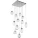 Cosmos LED LED Burnished Bronze Chandelier Ceiling Light, Square Multi-Pendant