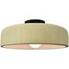 Radiance 1 Light 16 inch Vanilla Gloss and Matte Black Semi Flush Ceiling Light