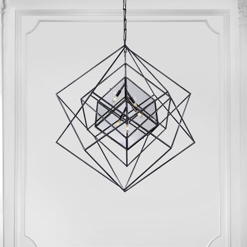 Kelly Wearstler Cubist 5 Light 45.5 inch Aged Iron Chandelier Ceiling Light, Large