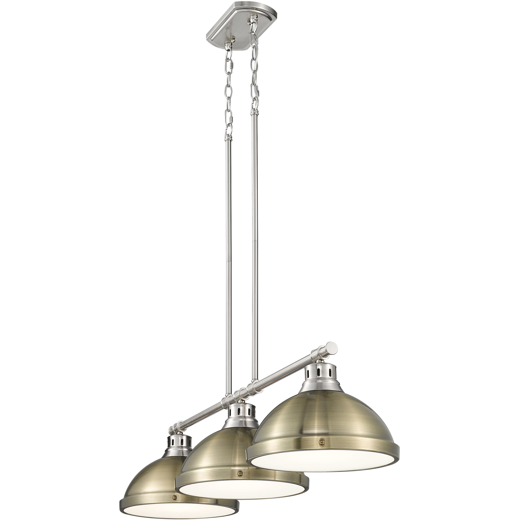 Yep Duncan Island Light Ceiling Light in Pewter, Aged Brass