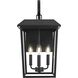Riggs 3 Light 21.5 inch Black Outdoor Wall Sconce