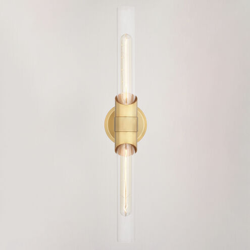 Webster LED 4.75 inch Natural Brass Bathroom Light Wall Light