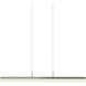 Stiletto LED 32.5 inch Bright Satin Aluminum Pendant Ceiling Light