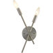 Canada 2 Light 3 inch Shiny Nickel Wall Sconce Wall Light