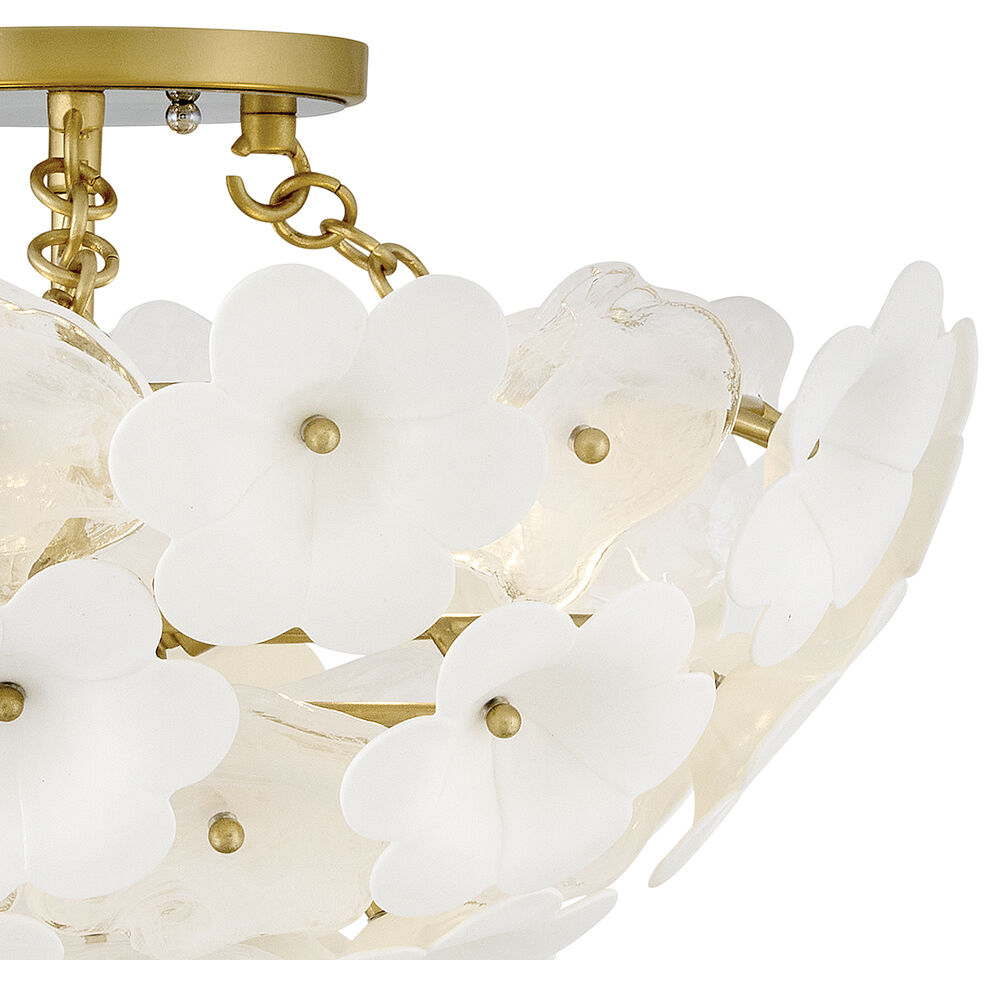 Marianne 3 Light 20.75 inch Deluxe Gold Semi-flush Mount Ceiling Light