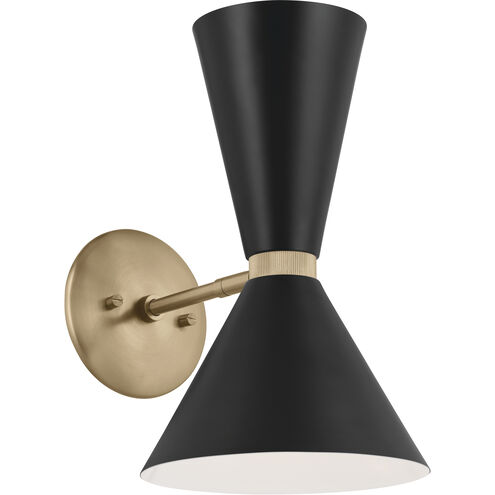 Phix LED 8.75 inch Champagne Bronze with Black Wall Sconce Wall Light