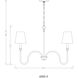 Jisele 5 Light 30 inch Matte Black Chandelier Ceiling Light