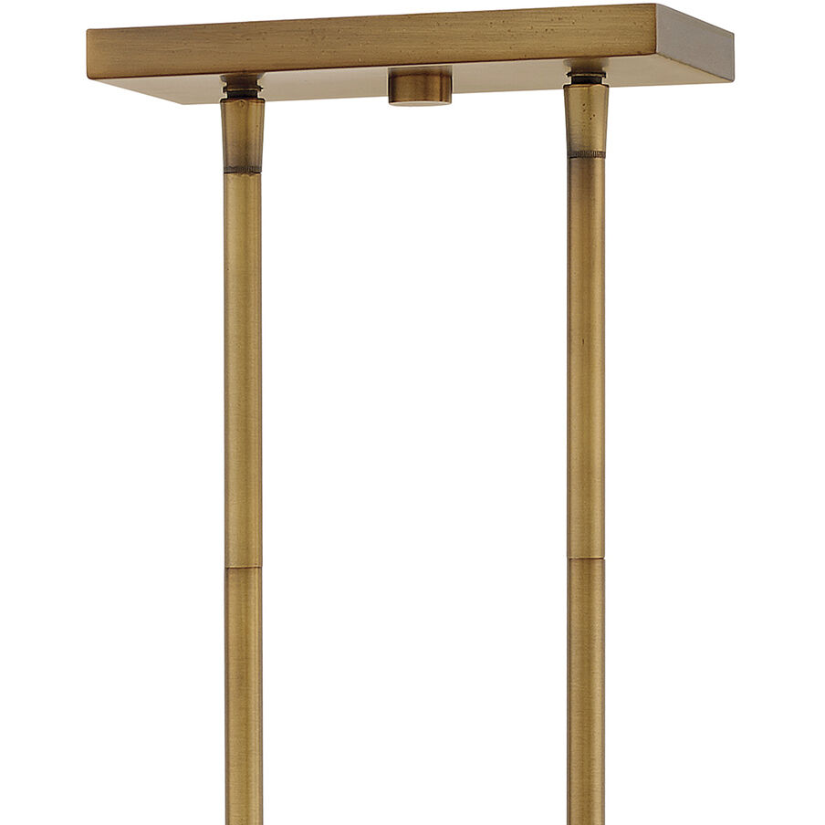 Clarendon 5 Light 36 inch Bronze with Heirloom Brass Indoor Linear Chandelier Ceiling Light