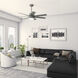Brazos 52 inch Matte Silver Outdoor Ceiling Fan